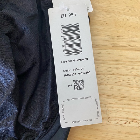 Triumph Solid Black Underwire Essential Minimizer Unlined Bra Size 42DDD 42F - Picture 3 of 4